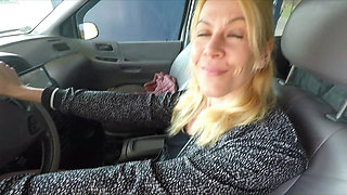 Hot Blonde Gets Her Ass Fucked While Washing the Car!!