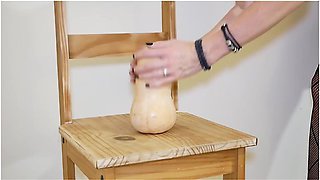 Fisting Pussy Huge Double Dildo Cum Swallow Milf